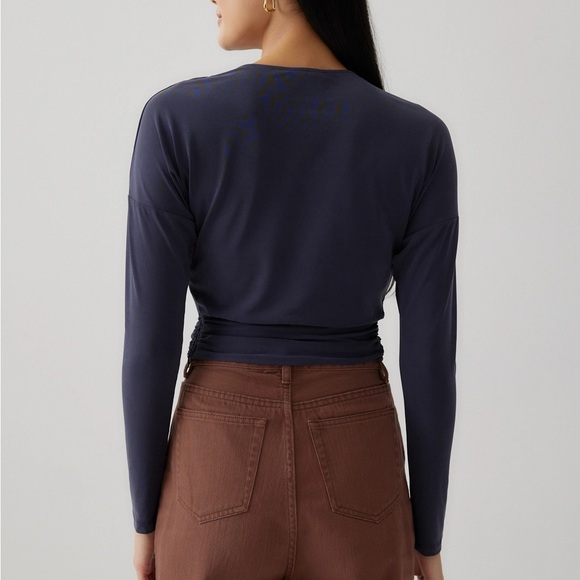 Love, Bonito Rebekah Cupro Knotted Crop Top - Picture 2 of 5